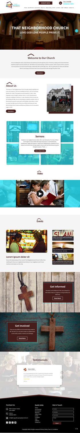Wordpress Design by pb for That Neighborhood Church | Design: #21128359