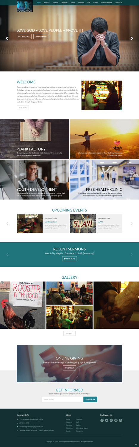 Wordpress Design by pb for That Neighborhood Church | Design #21128363