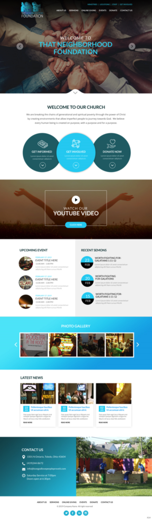 Wordpress Design by pb for That Neighborhood Church | Design: #21128364