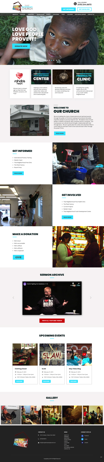 Wordpress Design by pb for That Neighborhood Church | Design #21128365