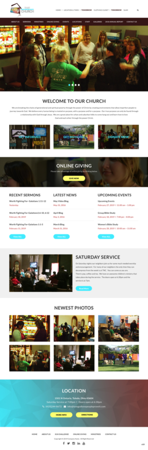 Wordpress Design by pb for That Neighborhood Church | Design: #21137154