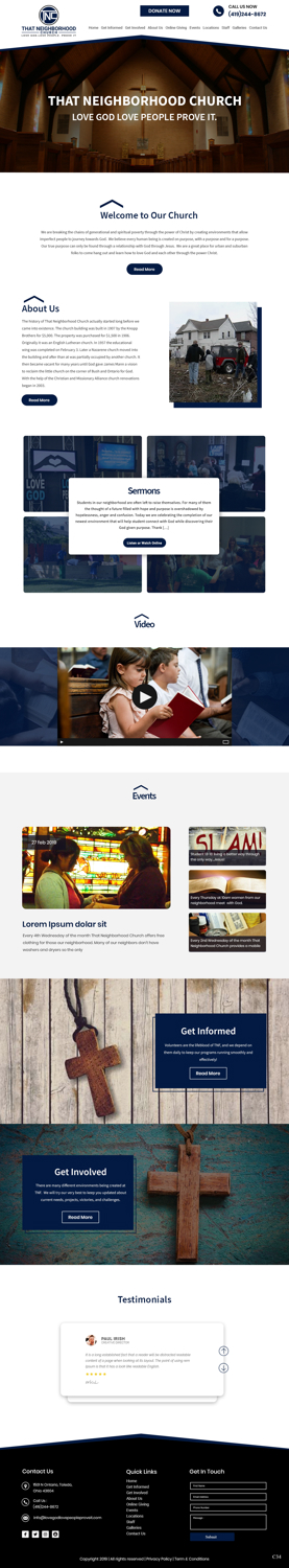 Wordpress Design by pb for That Neighborhood Church | Design #21205437