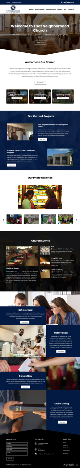 Wordpress Design by pb for That Neighborhood Church | Design: #21205439