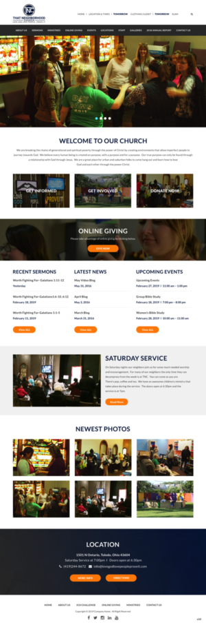 Wordpress Design by pb for That Neighborhood Church | Design: #21205440