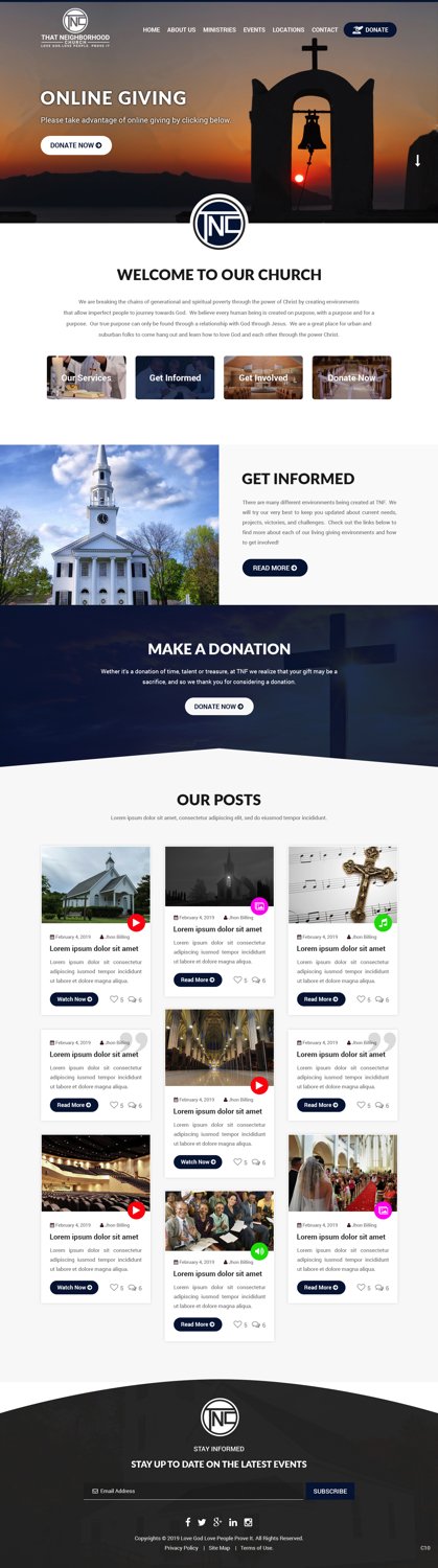 Wordpress Design by pb for That Neighborhood Church | Design #21205441