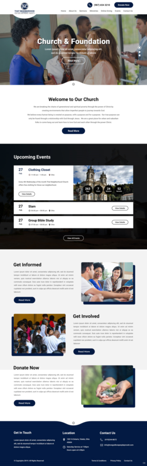 Wordpress Design by pb for That Neighborhood Church | Design: #21205442