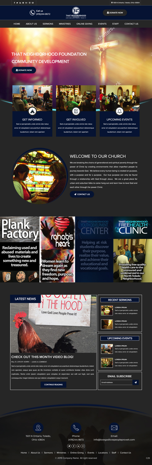 Wordpress Design by pb for That Neighborhood Church | Design #21205444
