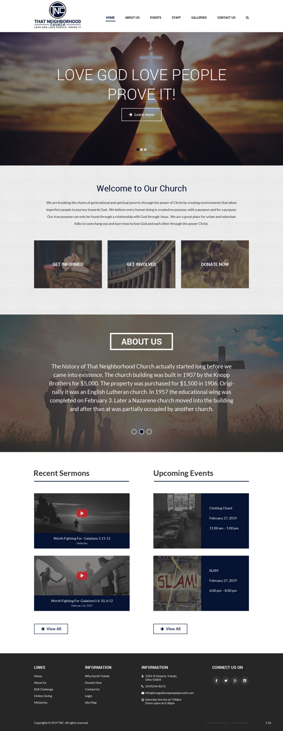 Diseño Wordpress por pb para That Neighborhood Church | Diseño #21205447