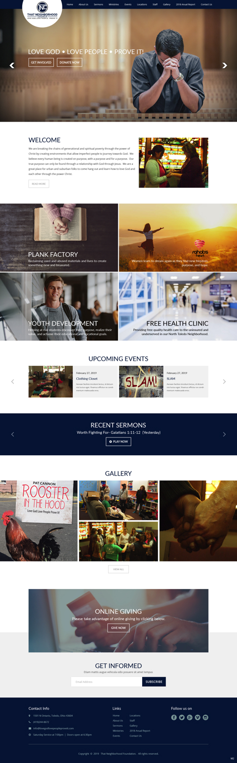 WordPress-Design von pb für That Neighborhood Church | Design #21205448