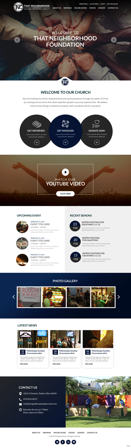 Wordpress Design by pb for That Neighborhood Church | Design #21205450