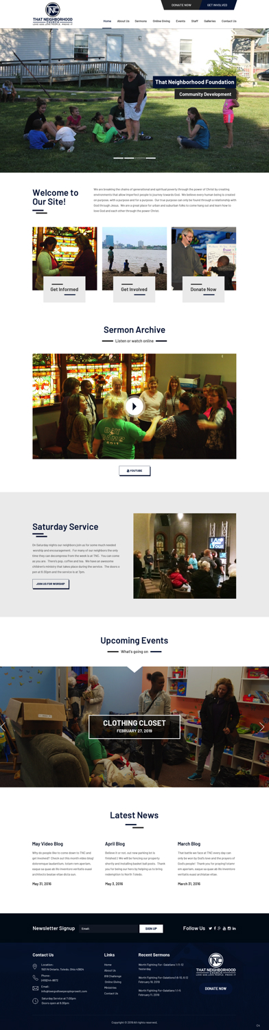 Wordpress Design by pb for That Neighborhood Church | Design #21205453