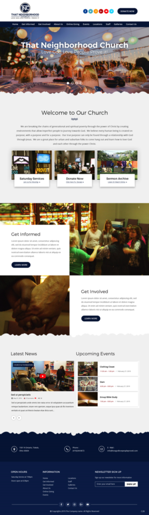 Wordpress Design by pb for That Neighborhood Church | Design: #21205456