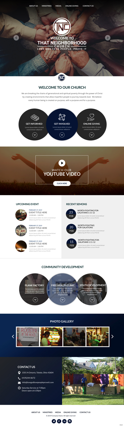 Wordpress Design by pb for That Neighborhood Church | Design: #21258766