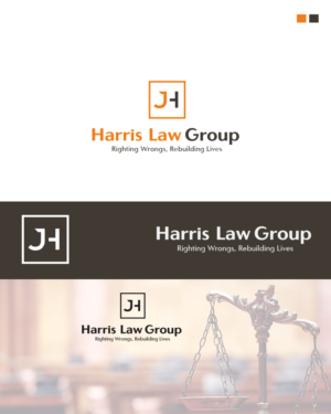Harris Law Group / Righting Wrongs, Rebuilding Lives | Logo Design by Graphicsbox
