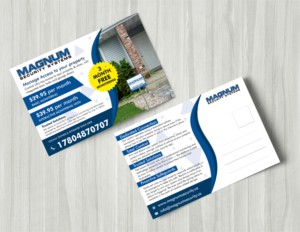 Magnum Security Postcard/ Door Hanger Flyer  | Flyer Design by ecorokerz