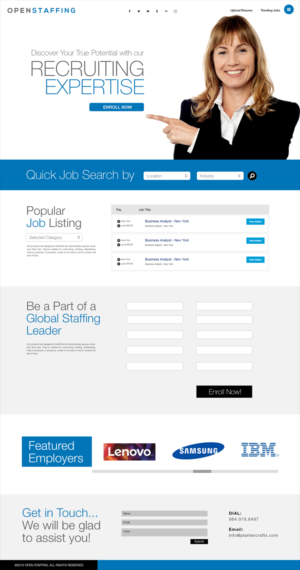 Responsive OnePage Design for recruitment company | WordPress-Design von M K G