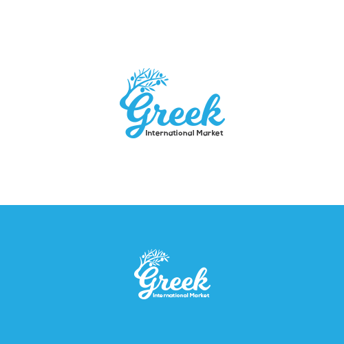 Logo Design by mjsteadfast for Greek International Food Market | Design #21141250