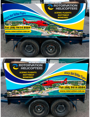 Helicopter company trailer signage | Schilder-Design von The Faisal