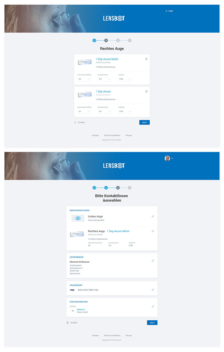 Web Design by sTc Design for Kontaktlinsen-Preisvergleich GmbH | Design #21147361