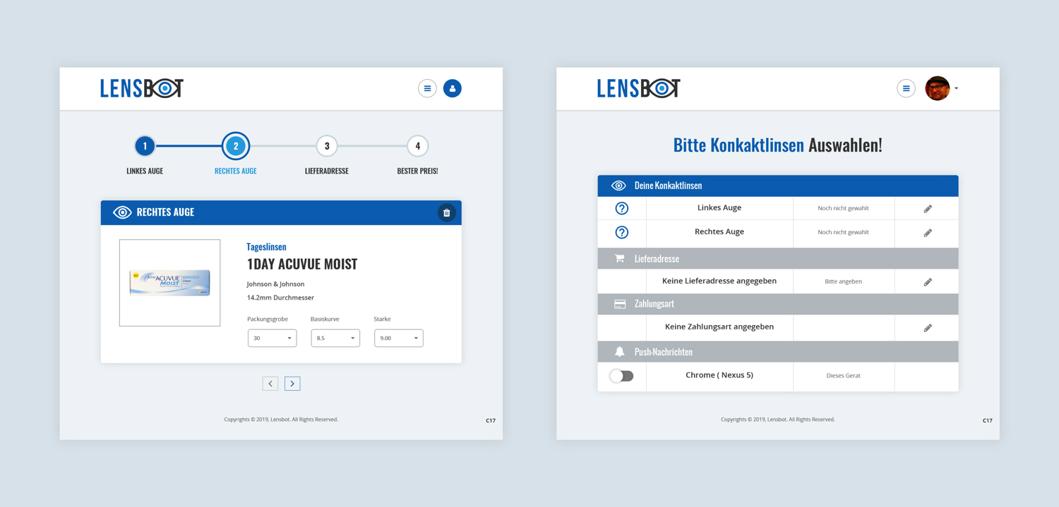 Web Design by pb for Kontaktlinsen-Preisvergleich GmbH | Design #21146402