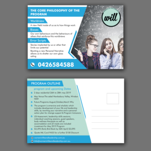 We are a Leadership Specialist Boutique Business that is launching a residential womans workshop.... | Postcard Design by ecorokerz