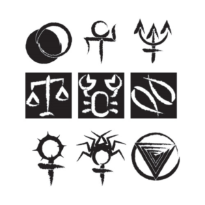 Set of 60 Astrological Icons in Black and White | Icon Design by CC Creative Design