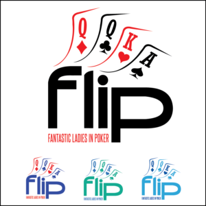 The Logo must contain the following: 1. FLIP in large bold type as the main  text element of the logo.    2. Fantastic Ladies In Poker as the strap-line for the acronym also incorporated but in smaller, but still prominent font. This is all the text. | Logo Design by Breanne Owen