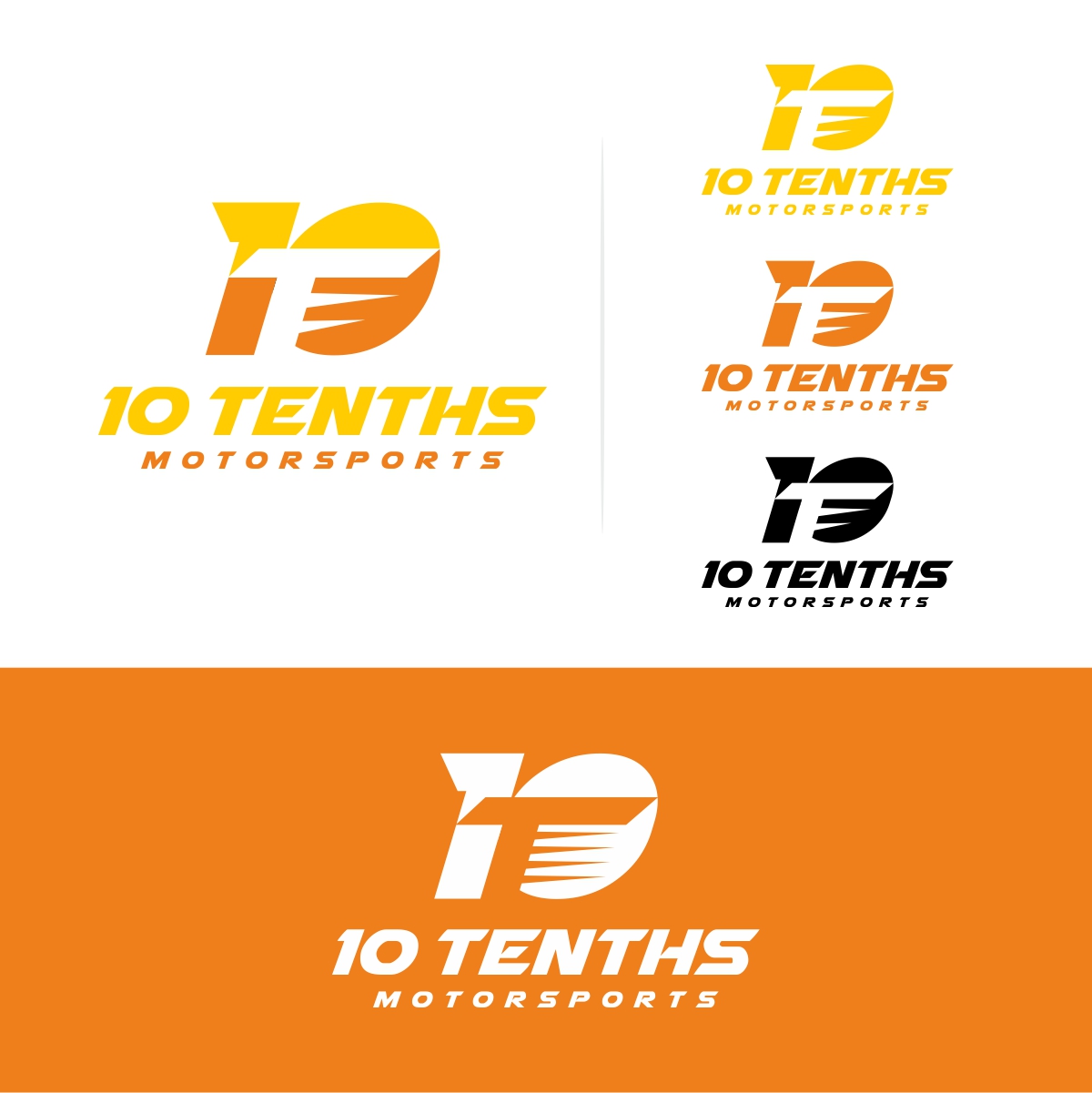 Modern, Masculine, Car Racing Logo Design for 10 Tenths Motorsports by ...