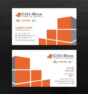 Business Card Design by chandrayaan.creative for Citi-Box Containers | Design: #21142776