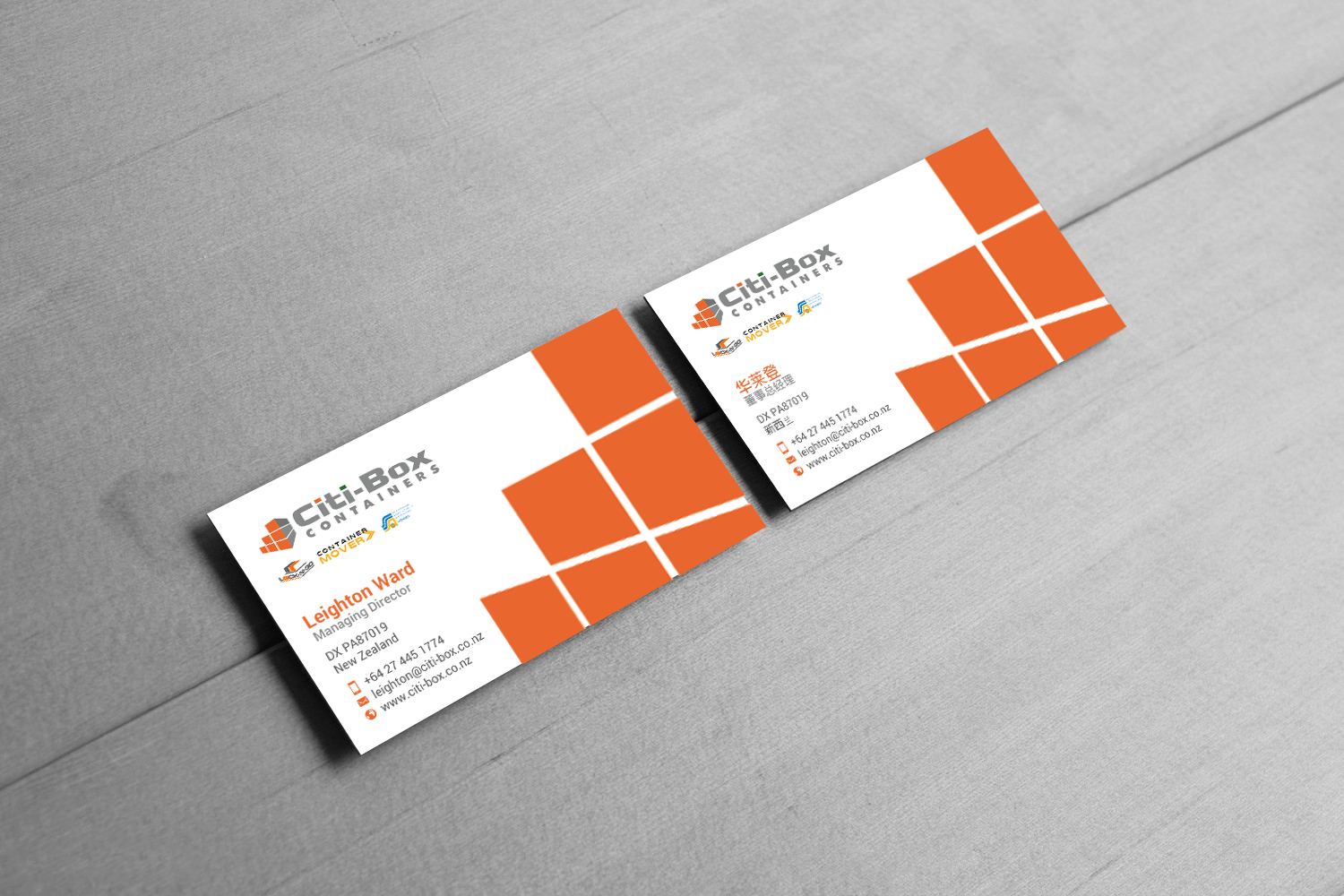 Business Card Design by chandrayaan.creative for Citi-Box Containers | Design #21142782
