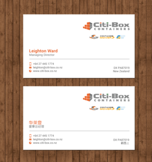 Business Card Design by chandrayaan.creative for Citi-Box Containers | Design: #21142789