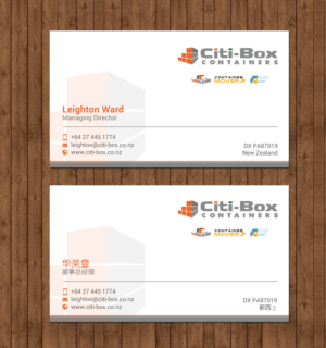 Business Card Design by chandrayaan.creative for Citi-Box Containers | Design: #21142790