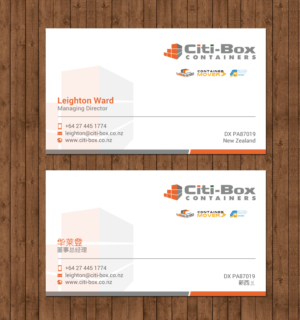 Business Card Design by chandrayaan.creative for Citi-Box Containers | Design: #21142792