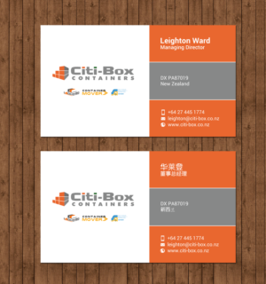 Business Card Design by chandrayaan.creative for Citi-Box Containers | Design: #21142794