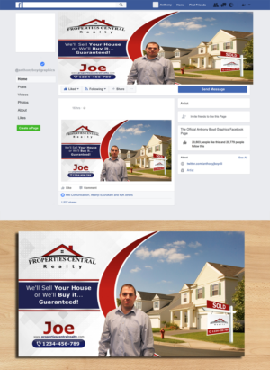 Diseño de Facebook por ecorokerz para Properties Central, Inc | Diseño: #21142750
