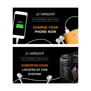 High profile digital ad for national electronics brand