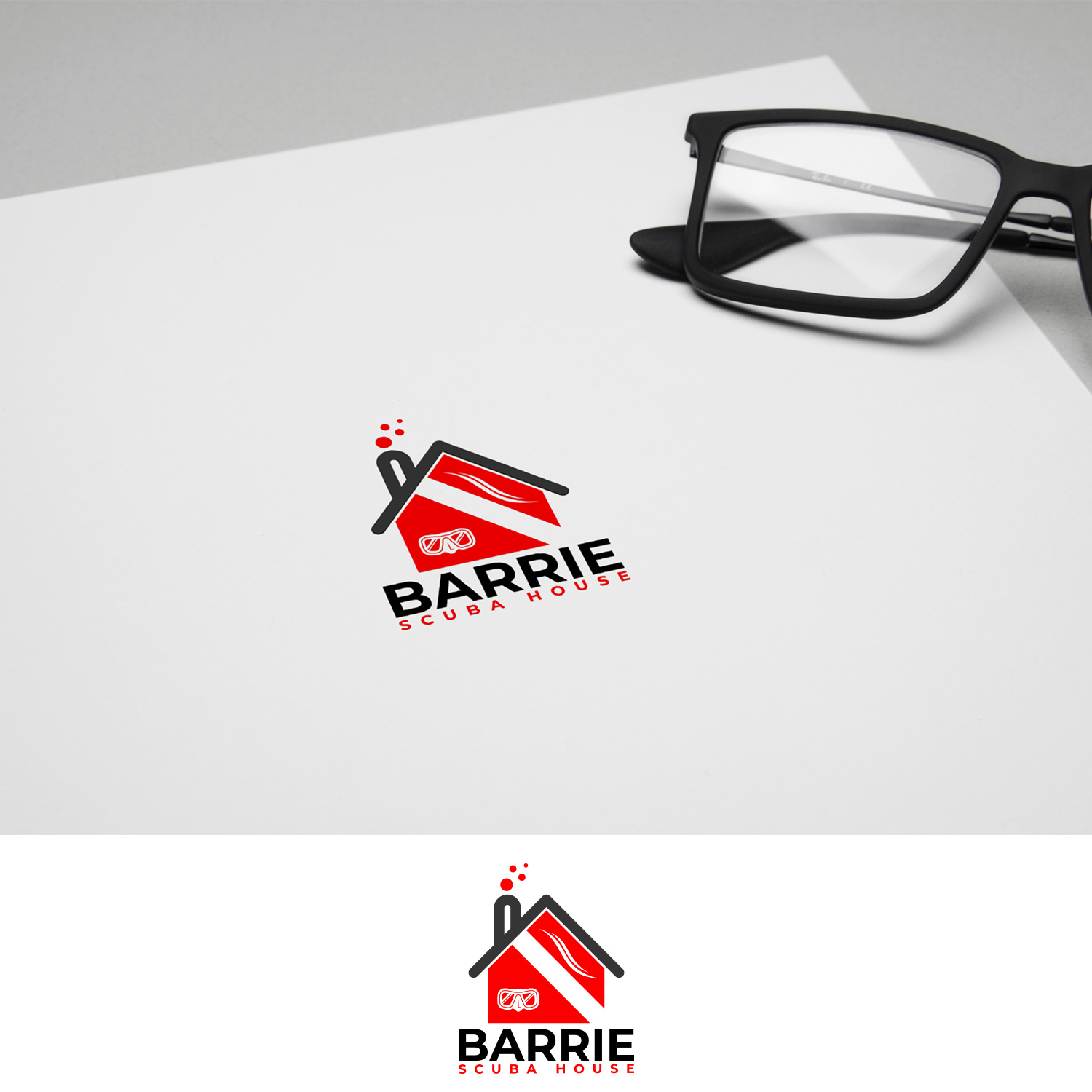 Logo Design by DesignDUO for Barrie scuba house  | Design #21173136