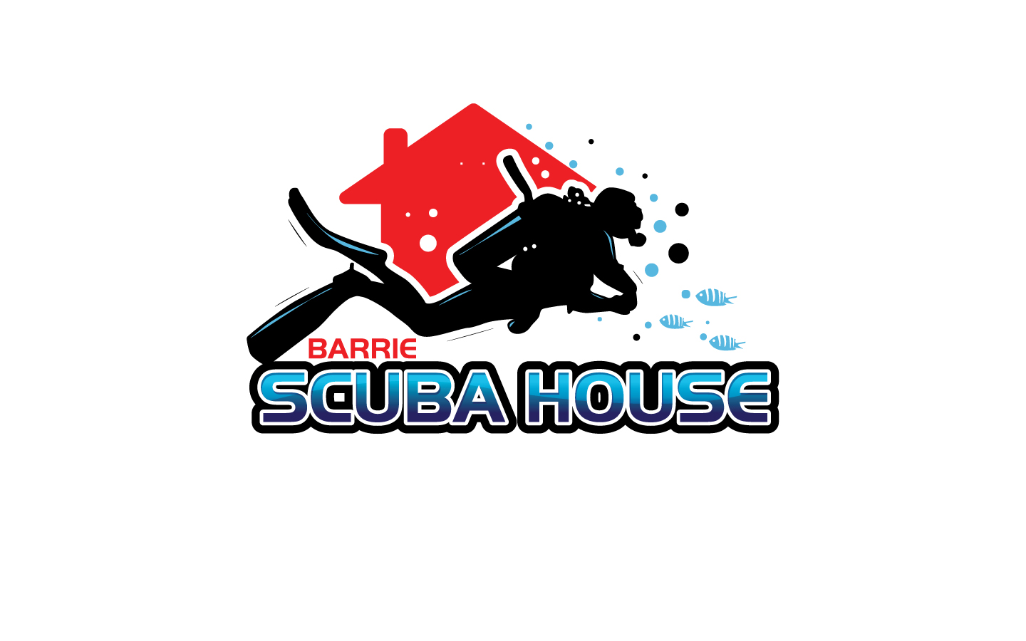 Logo Design by GODDREAMCREATION for Barrie scuba house  | Design #21226699