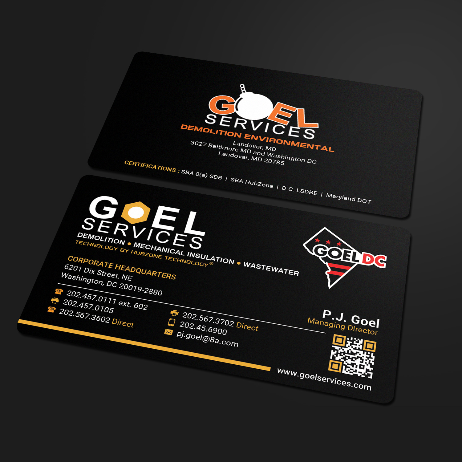 Business Card Design by Sandaruwan for Goel Services, Inc | Design #21149964