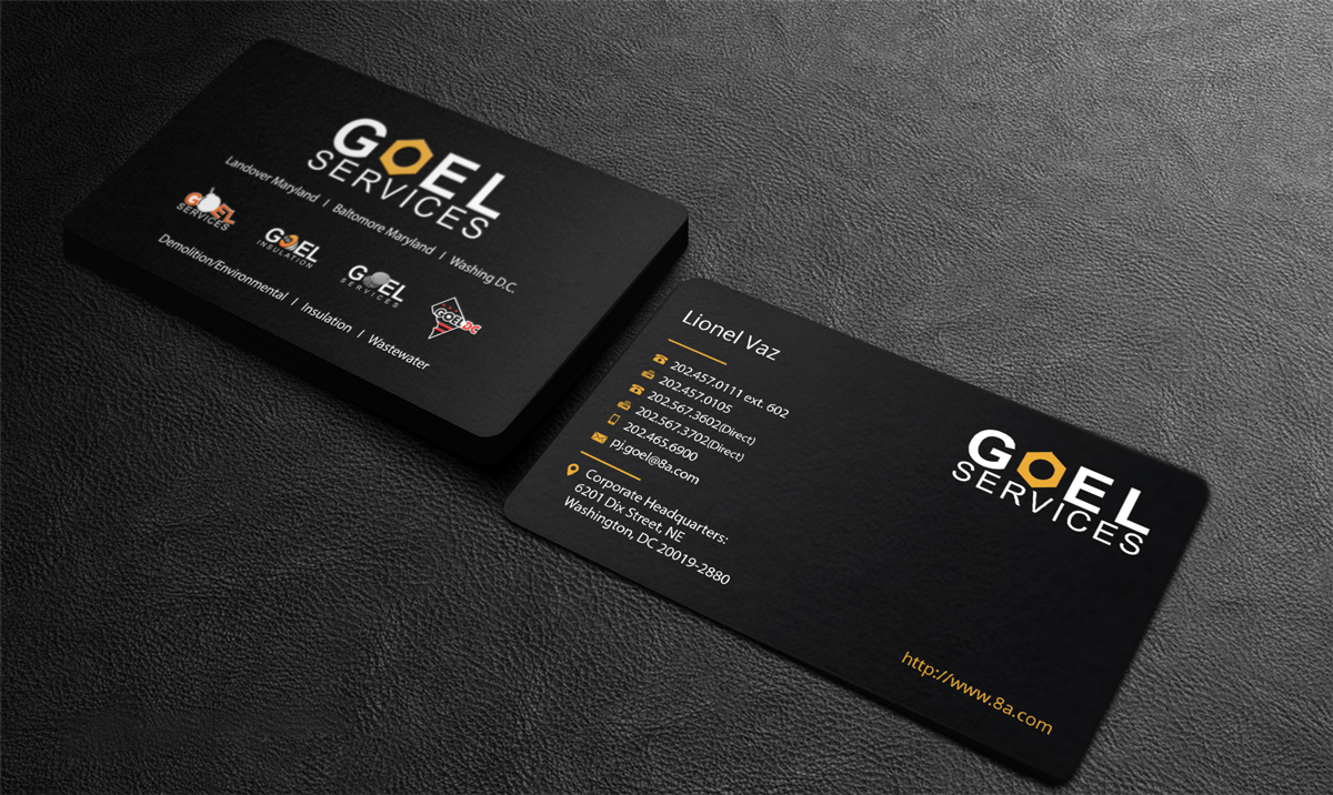 Diseño de Tarjeta de Presentación por Riz' para Goel Services, Inc | Diseño #21148898