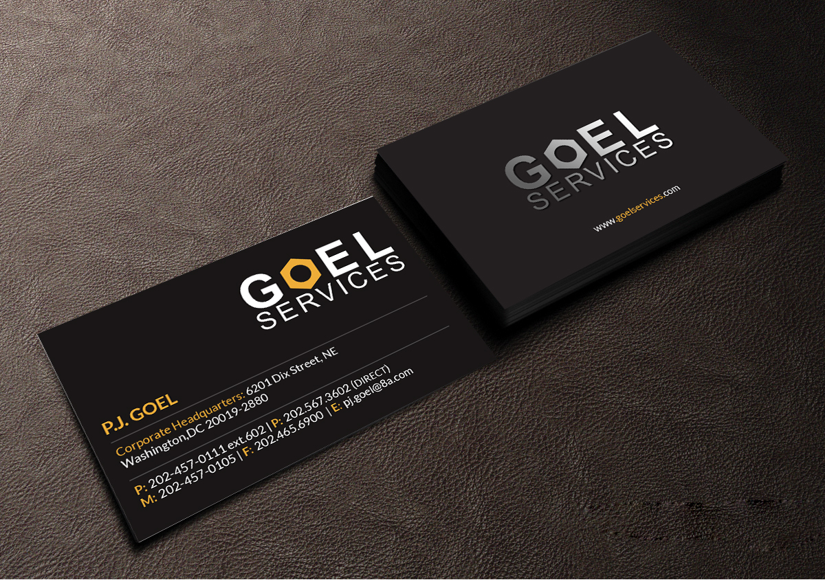 Visitenkarten-Design von Creations Box 2015 für Goel Services, Inc | Design #21150491