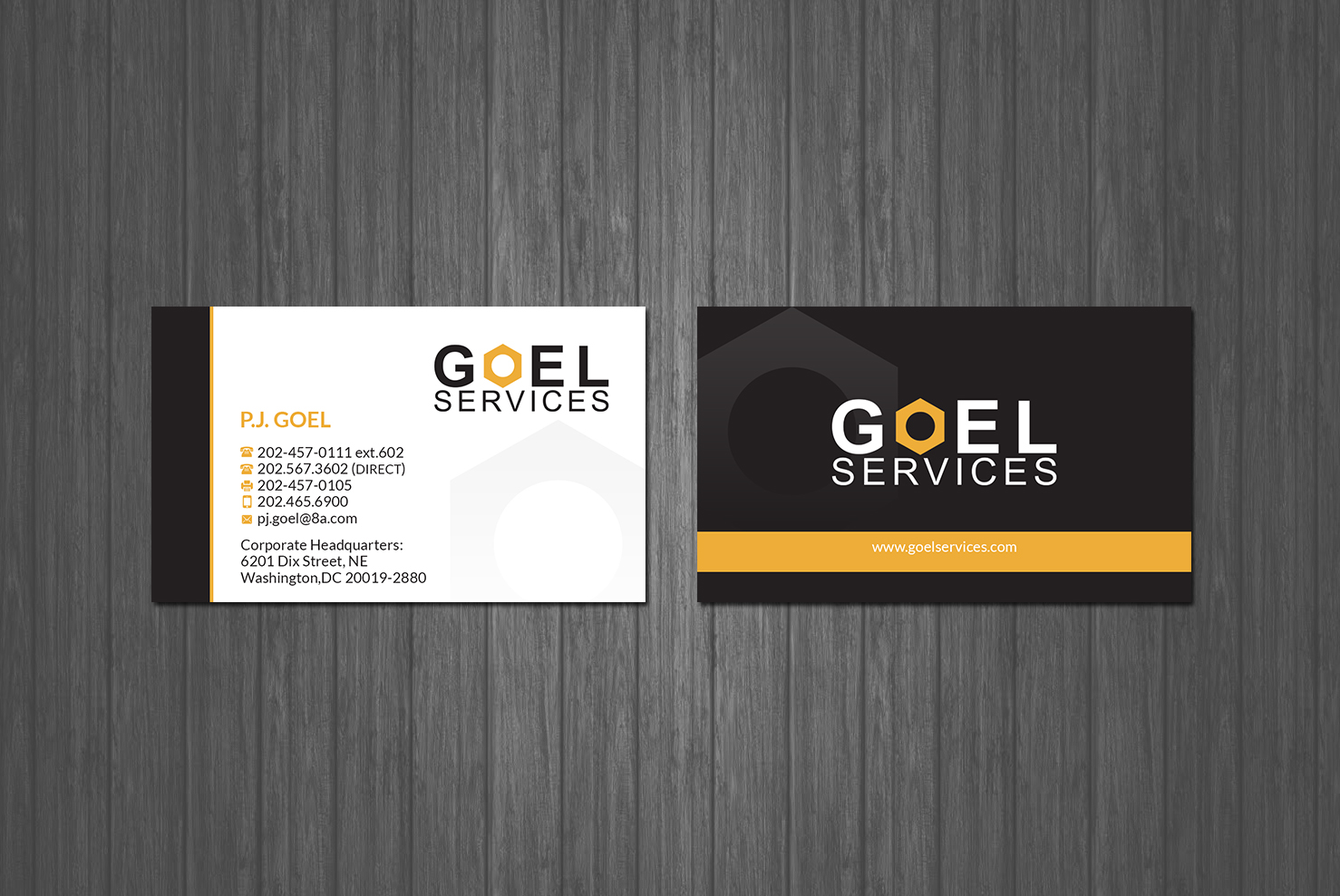 Business Card Design by Creations Box 2015 for Goel Services, Inc | Design #21150496