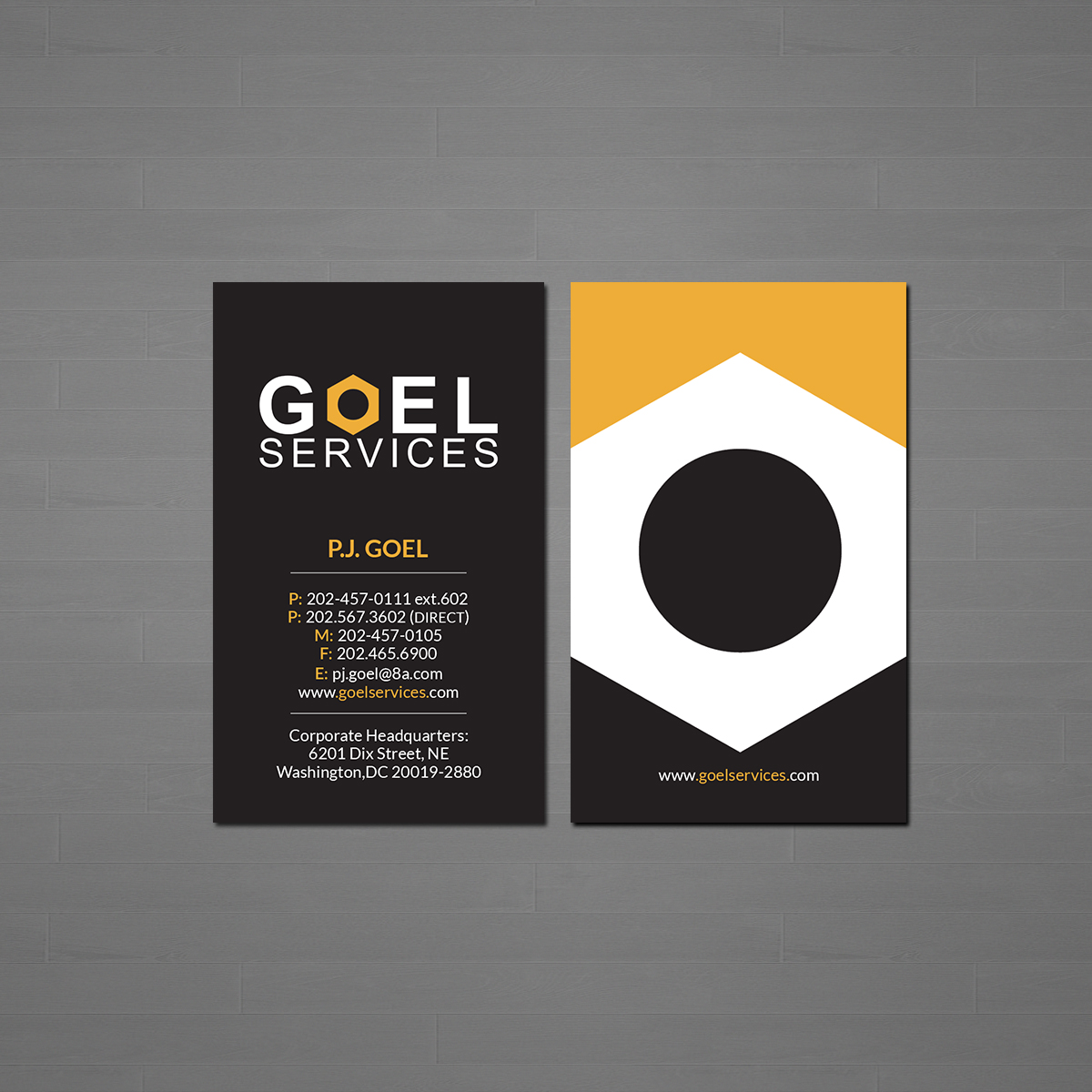 Diseño de Tarjeta de Presentación por Creations Box 2015 para Goel Services, Inc | Diseño #21150500