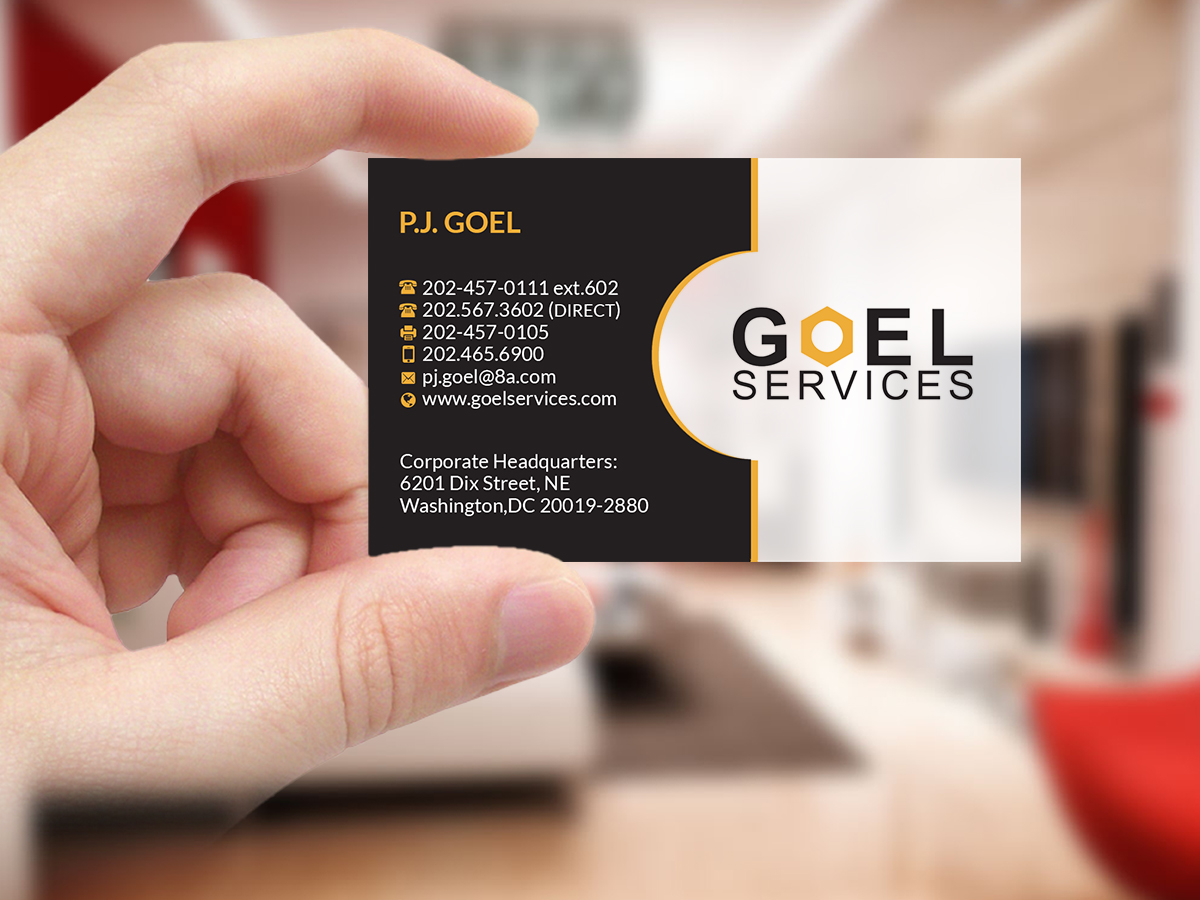 Business Card Design by Creations Box 2015 for Goel Services, Inc | Design #21150508