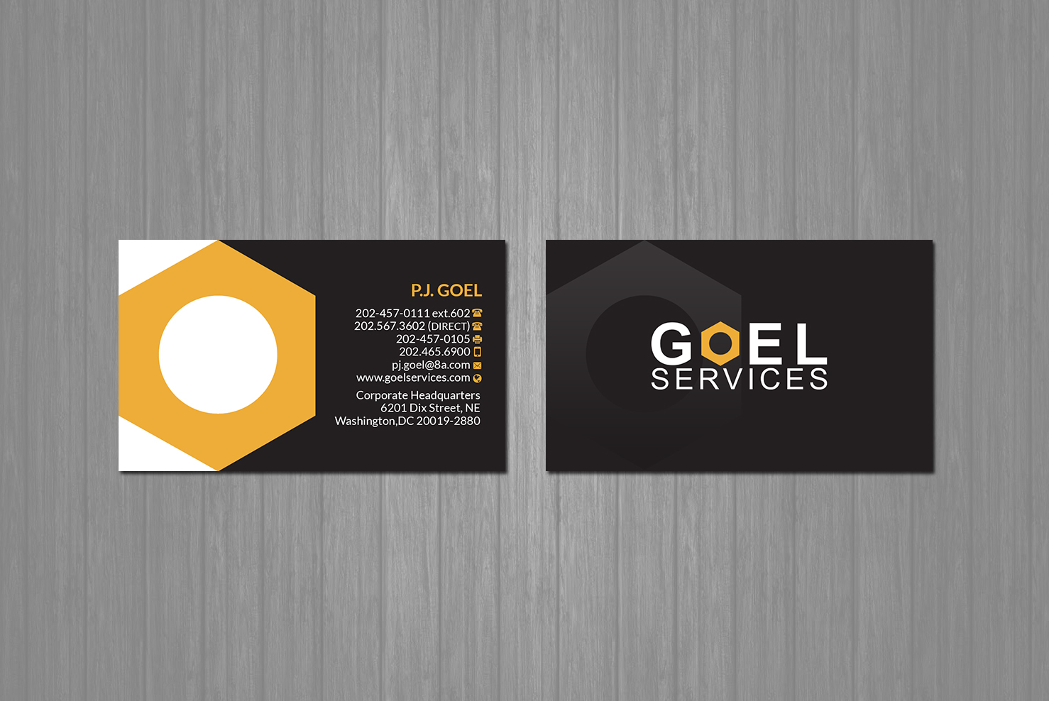 Diseño de Tarjeta de Presentación por Creations Box 2015 para Goel Services, Inc | Diseño #21150511