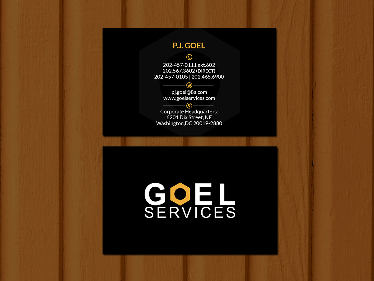 Business Card Design by Creations Box 2015 for Goel Services, Inc | Design #21150539