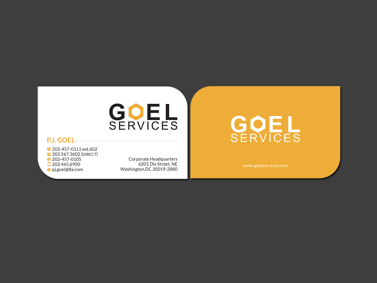 Business Card Design by Creations Box 2015 for Goel Services, Inc | Design #21150541