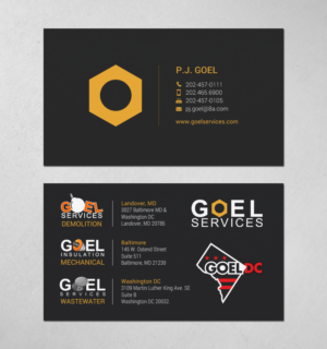 Business Card Design by chandrayaan.creative for Goel Services, Inc | Design: #21153467