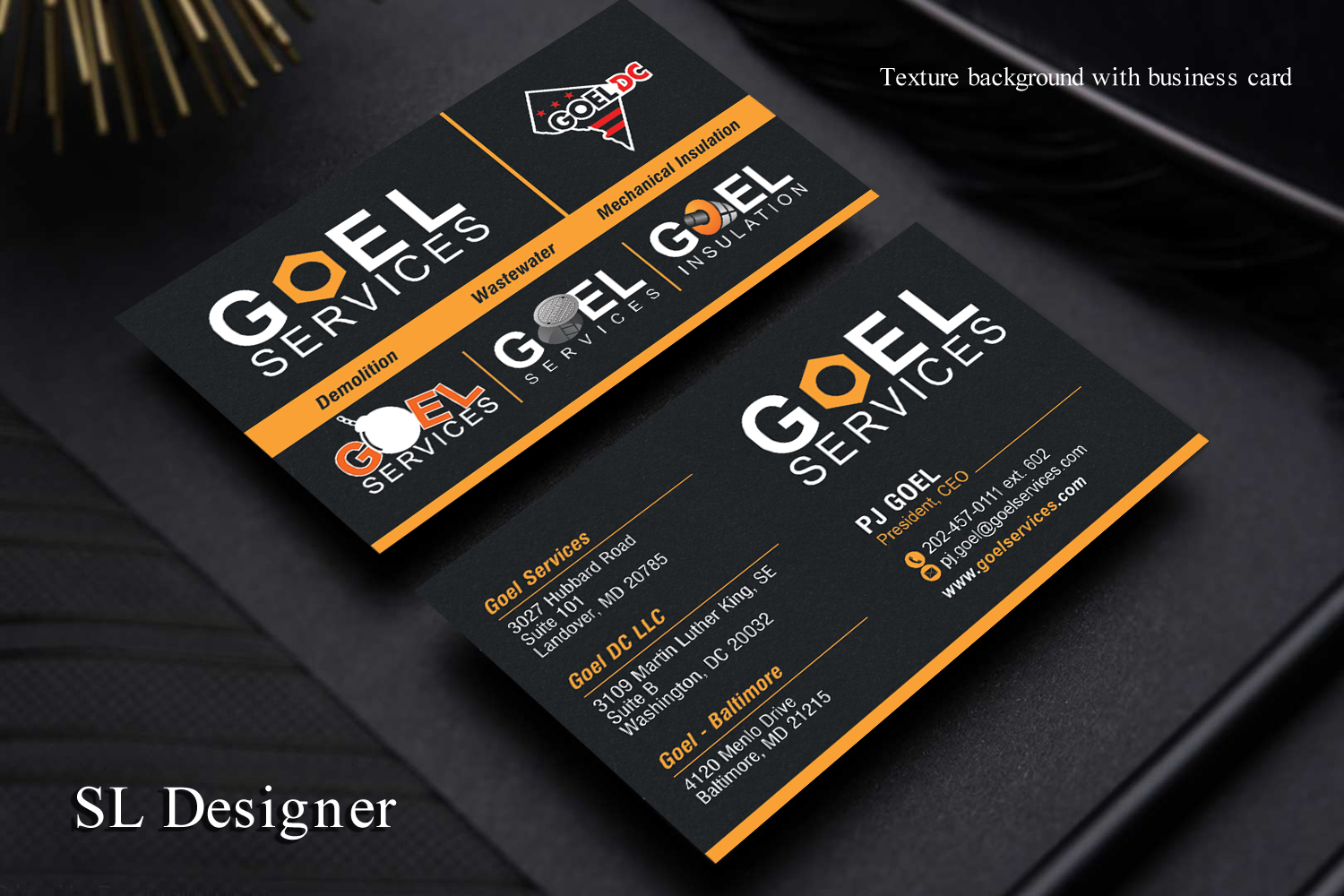 Diseño de Tarjeta de Presentación por SL Designer para Goel Services, Inc | Diseño #21738718