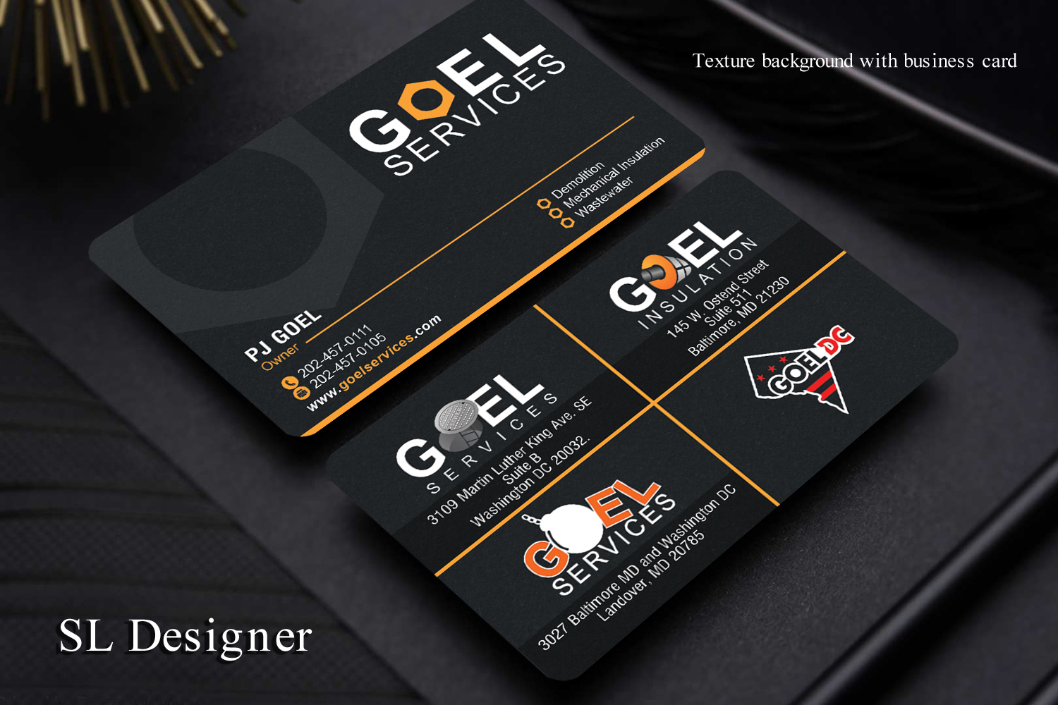 Diseño de Tarjeta de Presentación por SL Designer para Goel Services, Inc | Diseño #21196431